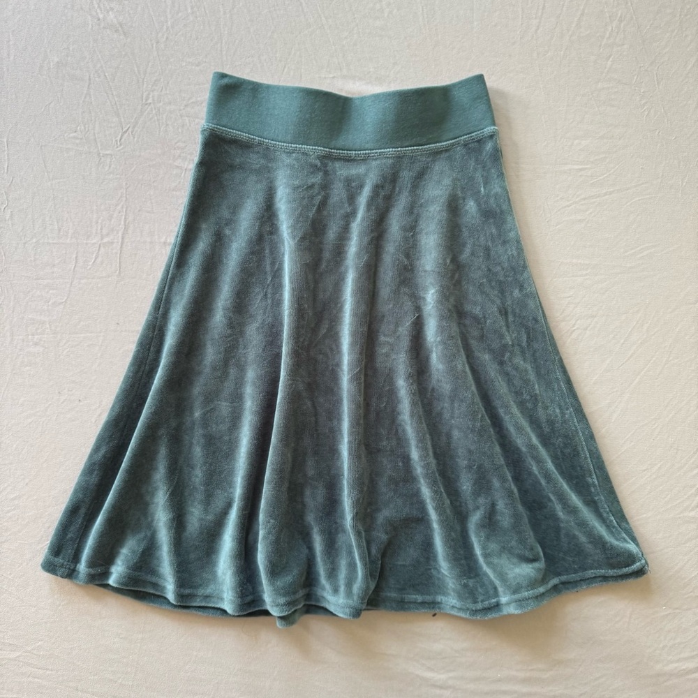 Velour Mini Skater skirt